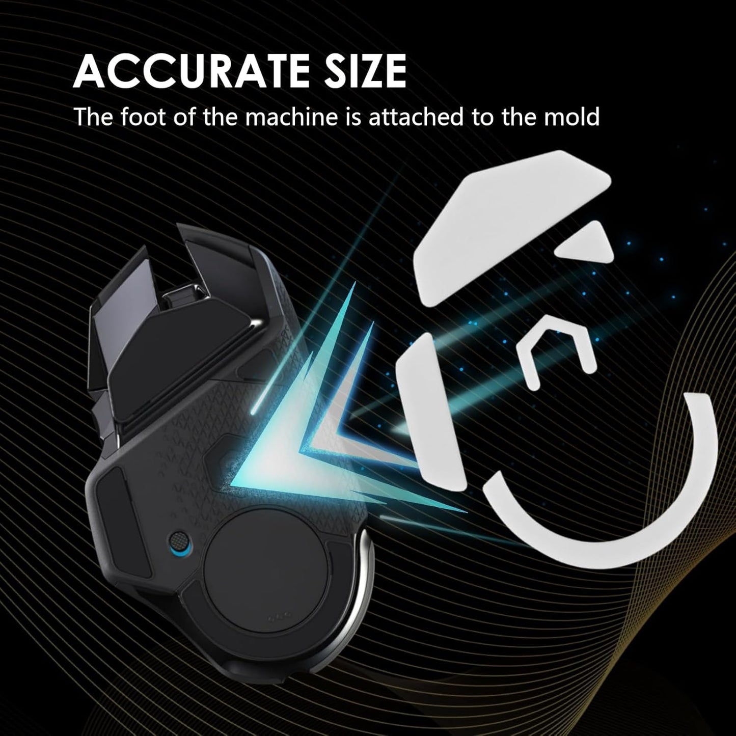 2 Pack G Pro 2 Lightspeed Wireless/G Pro Wireless Gaming Mouse Feet Sliding Stickers, Mice Glass Skates Pad Compatible with Logitech Mouse Feet Replacement (Glide Mice Skates, White PTFE)