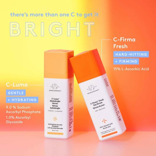 Drunk Elephant C-Luma Hydrabright Serum - 30 ml/1 fl oz - 10% Hydrating Vitamin C - Clean Clinical Skincare - Cruelty-Free - Dermatologist-Tested - Free of Essential Oils, Silicones, and Fragrance