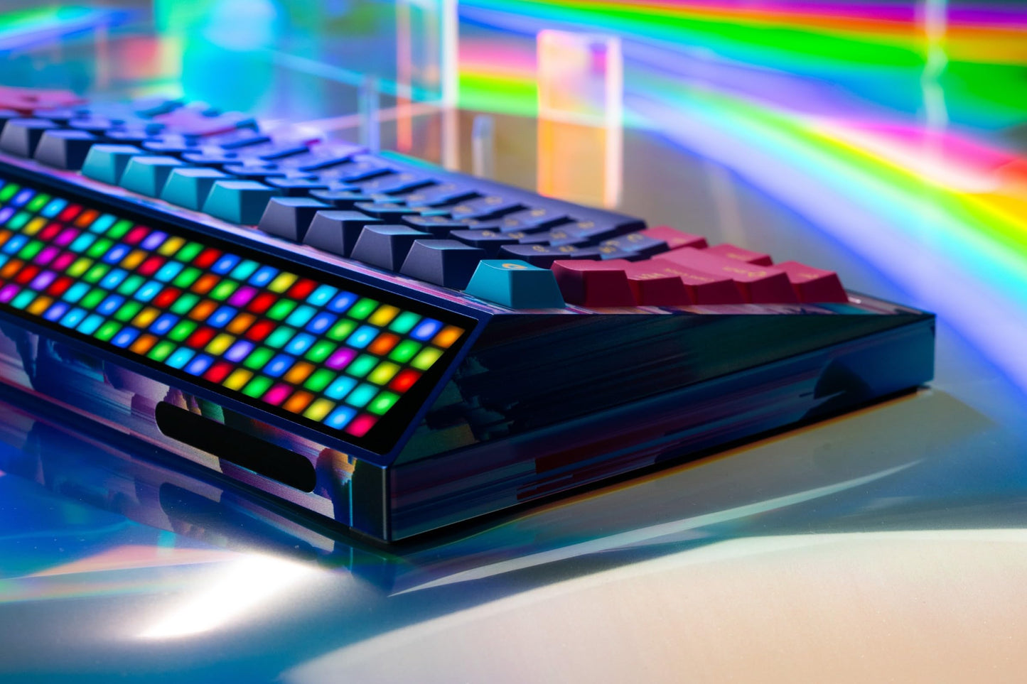 Angry miao CYBERBOARD Euphoria Wireless Custom Creamy Mechanical Keyboard, 81 Key Tri-Mode 2.4G Bluetooth Wireless Gaming PC Computer Keyboard, High-End RGB Gaming Accessories, Hotswappable Switch