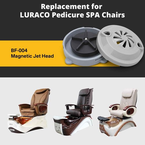 superbobi 3 Pcs BF-004 Pipeless Magnetic Jet Head Motor Replacement for LURACO Jet Motor Pedicure SPA Tubs Chair Part Magnetic Head (4 pin)