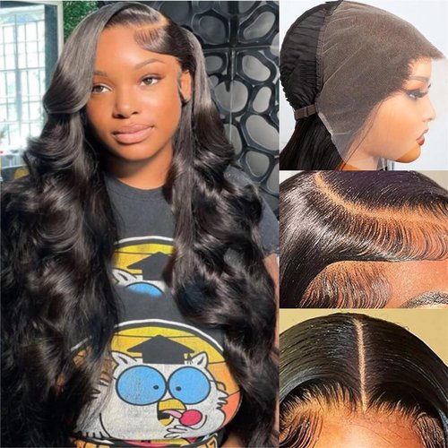 13x6 Full Lace Front Wigs Human Hair 18 Inch Body Wave 13x6 Full Lace Frontal Wig Human Hair Pre Plucked 180 Density HD Lace Front Wigs Human Hair Wigs for Women Glueless Wig Human Hair
