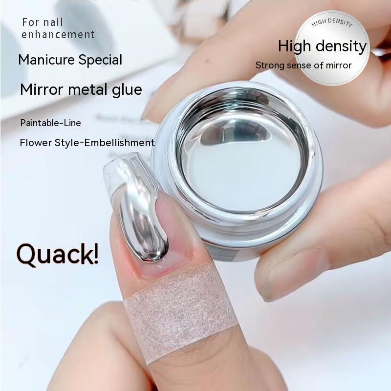 Manicure Metallic Nail Glue Gold Silver French Art Adhesive 8G