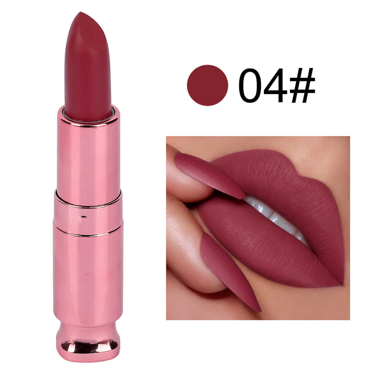 Long Lasting Matte Lipstick No Stain Easy to Color Lip Balm for Lips