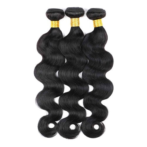 DaiMer Brazilian Body Wave Human Hair Weave 3 Bundles 10 12 14 inches Body Wave Bundles Human Hair Extensions Real Unprocessed Virgin Hair Weft