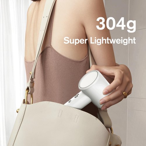 Rizz Hair Dryer, 110000 RPM High Speed Blow Dryer for Women, 150 Million Negative Ions&Thermo-Control with Cool Shot Button，Lightweight&Fast Drying Low Noise with Magnetic Concentrator Nozzle (White)