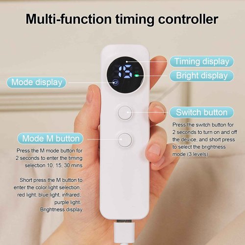 MTZION Led Face Mask Light Therapy- 4 Moeds Near-Infrared Light Therapy for Face,Red Light Therapy Mask with Timing Function,Red Light Therapy at Home with Remote