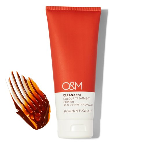 O&M CLEAN.tone Hair Color Treatment Free from Sulfates, Parabens, Silicones, Phthalates, Triclosan, Propylene Glycol & Gluten, Vegan, Cruelty Free, Light Brown/Light Blonde, 200ml, Copper