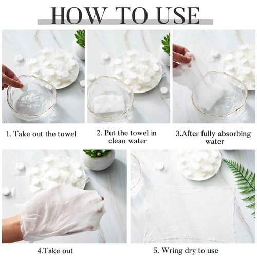 Juexica 2000 Pcs Disposable Portable Compression Travel Towel Cotton Face Washcloth for Travel, Home, Camping and Other Outdoor Activities