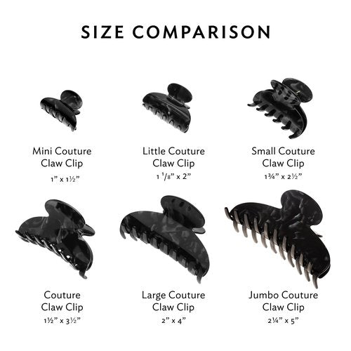 Small Hair Clip for Women, France Luxe Sm Couture Claw Clip, Tokyo Tortoise, Strong Grip, Lightweight Comfort, Damage-Free French Design, Ideal for Half-Up Style