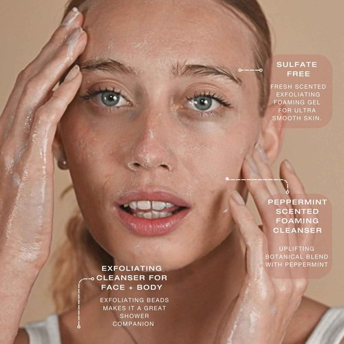 Biba De Sousa The Mandelic Scrub - Gentle AHA Exfoliation - Invigorating Daily Facial Cleanser For All Skin Types - (8 oz)