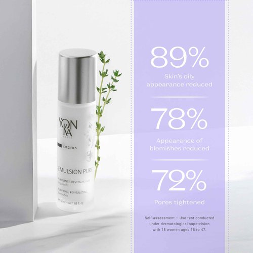 Yonka Specifics Emulsion Pure Purifiante & Regenerante, Purifying and Regenerating Emulsion (1.7 Ounce / 50 Milliliter) - Face Treatment for Acne-Prone Skin Types