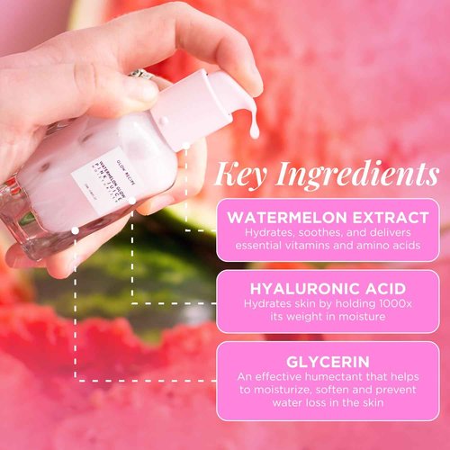 Glow Recipe Watermelon Glow Icons Skin Care Gift Set - Niacinamide Dew Drops Face Serum (40ml) + PHA + BHA Pore Minimizing Toner with Hyaluronic Acid (150ml) + Pink Juice Facial Moisturizer (25ml)