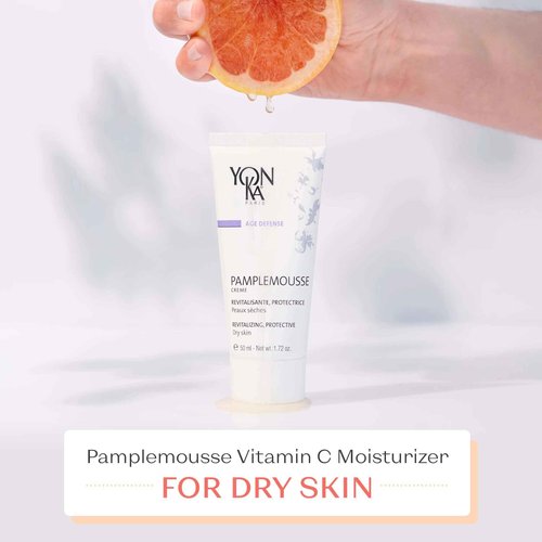 Yon-Ka Pamplemousse PS | Anti-Aging Revitalizing Face Cream with Vitamin C, Pumpkin Seed Oil & Citrus Essential Oils | Lightweight Moisturizer that Boosts Radiance | For Dry Skin | 1.74 fl oz