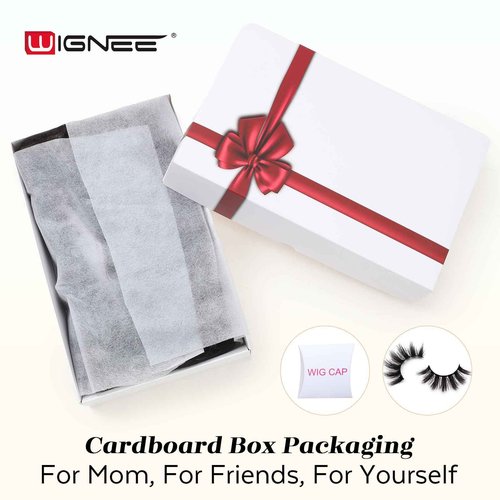 WIGNEE 4x4 Lace Human Hair Wig with Bangs Natural Wave Human Hair Wigs for White Women 16 Inch Glueless Wig With Bangs Human Hair Bang Wig 100% Brazilian Human Hair for Daily Use