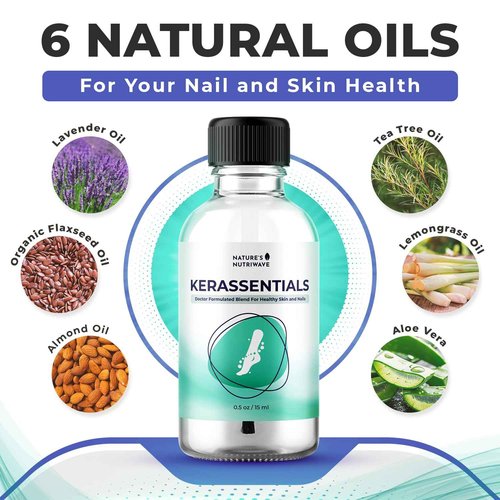 Nature’s NutriWave Kerassentials Oil, 8-IN-1 Plant-Based Formula, Natural Ingredients | Made in USA, No Stimulants, Non-GMO – 15ml, 6 Month Supply