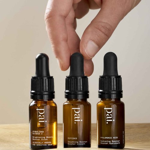 Pai Skincare - Booster Discovery Kit | Stabilised Vitamin C + Hyaluronic Acid + Peptides | Natural, Vegan, Sensitive Skincare (3 Piece Set)