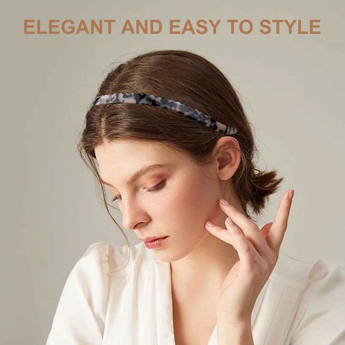 KOVOLITU 3 Pack Eyewear Headbands,No Headache Non Slip Hair Bands Fashion Thin Headbands for Womens Sisters Girls Gifts(Black,Tortoise,Amber)
