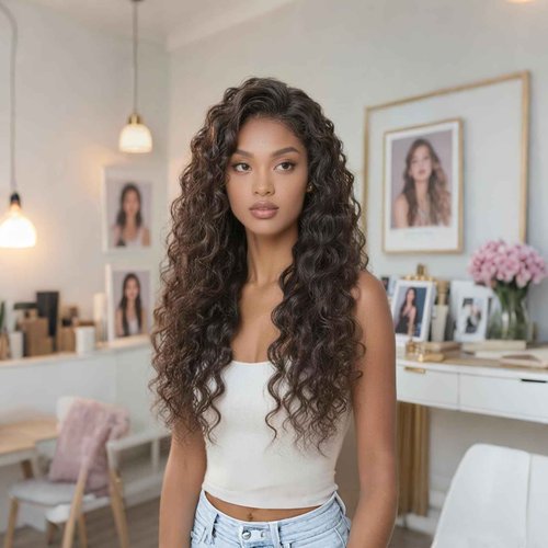 Savasana 12A Human Hair Bundles 10 12 14 Inch 3 Deep Wave Bundles, 100% Unprocessed Brazilian Virgin Human Hair Raw Hair Quick Weave Installation Real Human Hair for Women Natural Black