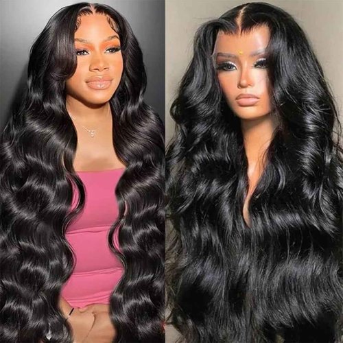 McyMoy Body Wave Lace Front Wigs Human Hair Pre Plucked Pre cut 26Inch 13x4 HD Lace Front Wigs 180% Density Body Wave Human Hair Wig with Baby Hair Glueless Lace Frontal Wigs