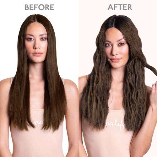 WENNALIFE Wire Hair Extensions (Increase 50% Lifespan) Real Human Hair 16 inch 125g Balayage Dark Brown to Chestnut Brown Remy Hair Invisible Transparent Wire Fish Line Straight Reusable Natural