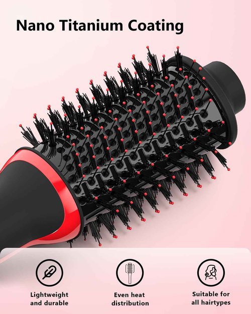 Umeely Plus 2.0 Hair Dryer Brush Blow Dryer Brush in One, 2'' Oval Brush Head Hot Air Brush Styler & Volumizer with Ionic Technology, NTC Smart Temp Control for Smooth, Frizz-Free, Shiny Hair