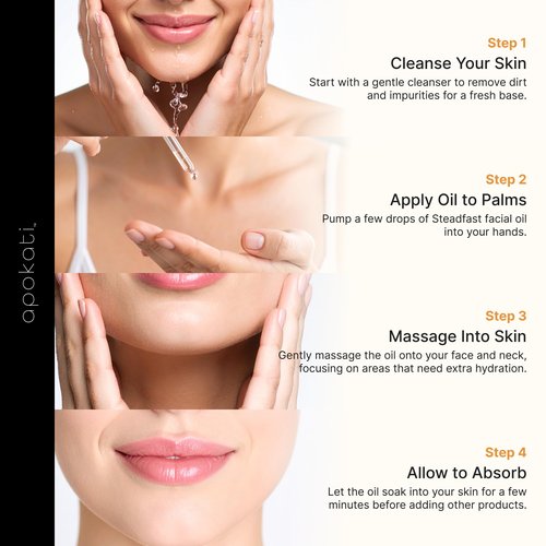 Apokati Steadfast Facial Oil – Calendula, Sea Buckthorn and Neroli – Botanical Support for Sensitive Skin, Barrier Repair and Radiant Balance – Day/Night Use – 30ml