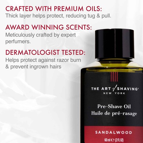 The Art of Shaving Sandalwood Shaving Bundle for Men – Pre-Shave Oil, Shaving Cream, After-Shave Balm & Moisturizer – Protects Against Irritation & Razor Burn – Clinically Tested for Sensitive Skin