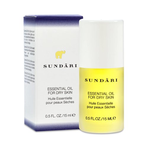SUNDARI Essential Oil for Dry Skin, 0.5 Fl Oz, Combats Dryness, Fades Fine Lines for Soft, Smooth Skin, Rose & Orange Oils, Penetrates Deeply