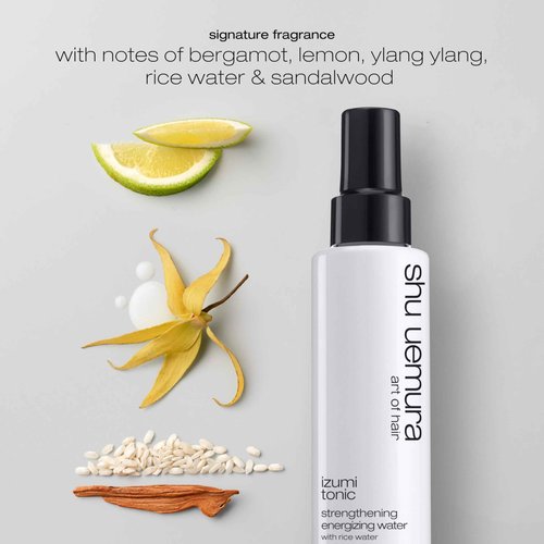 shu uemura art of hair Izumi Tonic Strengthening & Thickening Rice Water Treatment - Leave-In Treatment, Hydrates and Repairs Damaged Hair, With Japanese Rice Water, 5 Fl Oz