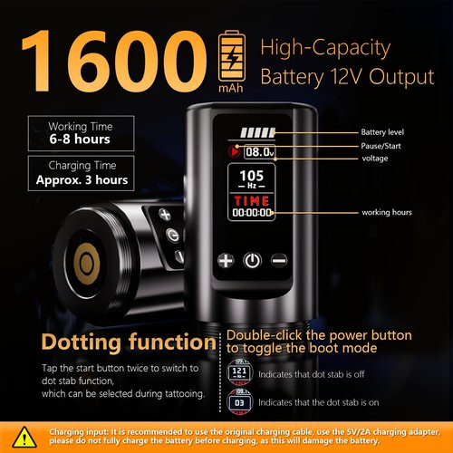 BIGWASP Z2 Wireless Rotary Tattoo Machine Pen, Adjustable Stroke, 1,600mAh Battery, Coreless Motor for Professional Artists - Green