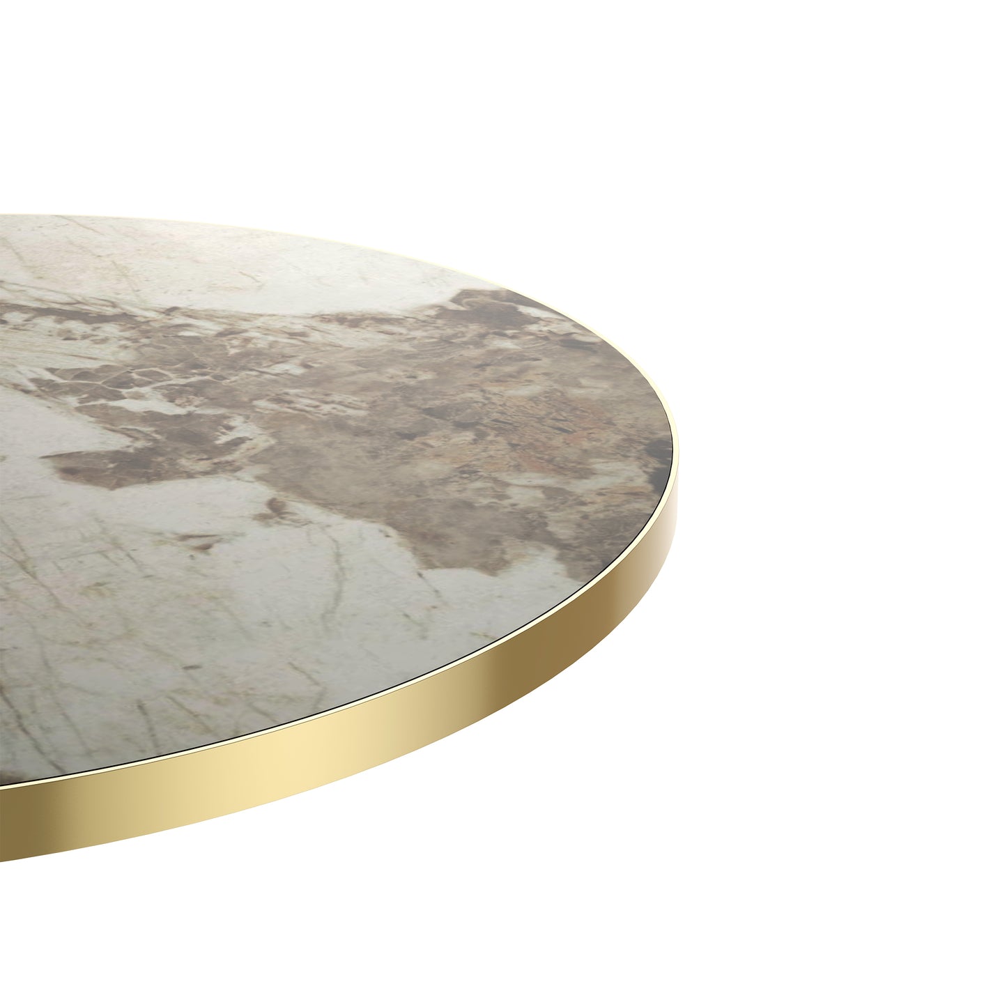 Round Bistro Table 31.5 Inches with Faux Marble Top - Light Slate Grey