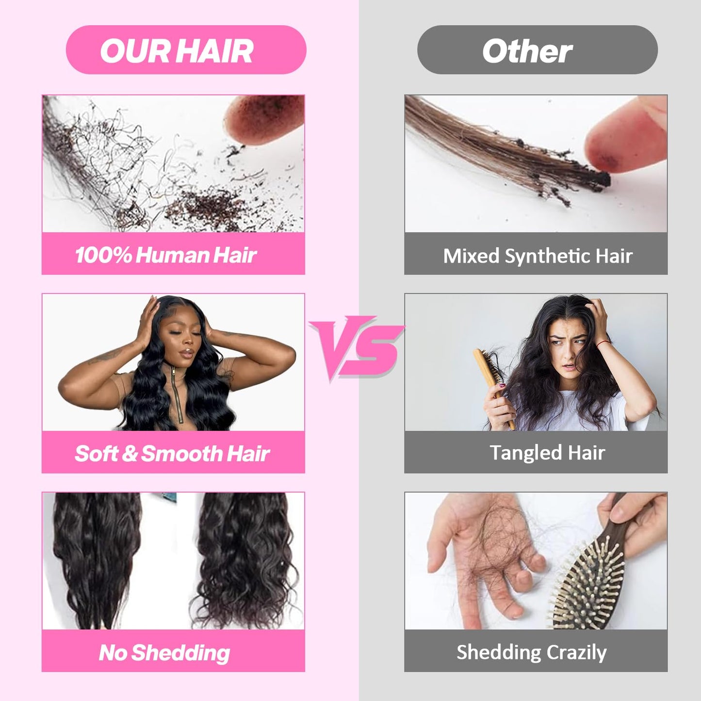 12A Human Hair Bundles 18 20 22 Inch 3 Bundles Human Hair Body Wave 100% Unprocessed Brazilian Virgin Hair Quick Weave Extensions Natural Black