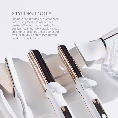 Kristin Ess Hair 1 1/4 Inch Rotating Curling Iron Pivot Wand for Beach Waves - Dual Voltage + Auto Shut Off - Long Barrel Salon Professional Hot Tool Curling Iron - Rotate + Spin to 90 Degrees