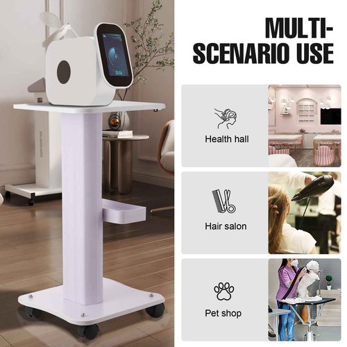 Cozyel Beauty Salon Trolley Cart with Wheels, 3 Tier Beauty Rolling Cart, Adjustable Tattoo Table Work Station, Salon Spa Rolling Trolley Stand
