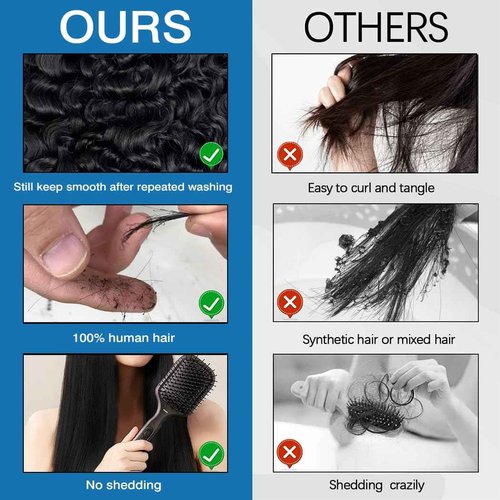 Curly Human Hair Bundles Burmese Curly Bundles Human Hair 100% Unprocessed Wet And Wavy 3 Bundles（16 18 20 Inch）with Spiral End 14A Water Wave Bundle Quick Weave Hair for Women Natural Black