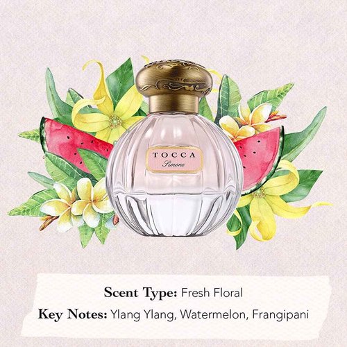 Tocca Simone Women's Perfume, 1.7oz (50 ml) - Fresh Floral - Breezy, Sparkling, Radiant Fragrance