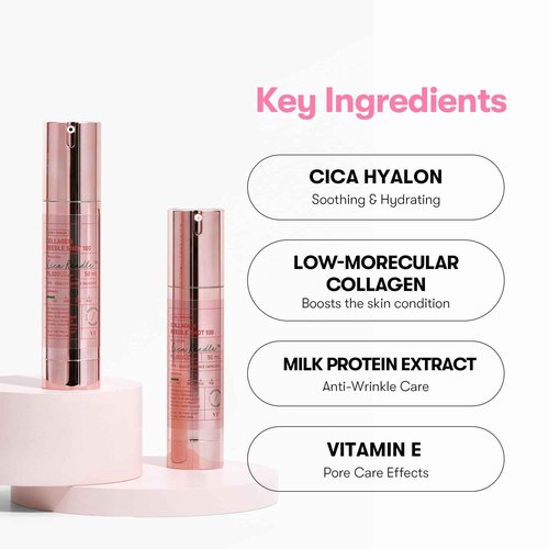 VT COSMETICS Collagen Reedle Shot 100 & Reti-A Reedle Shot 100 Microneedling Serum, Skin Booster, 1.69Fl Oz(50ml)*2