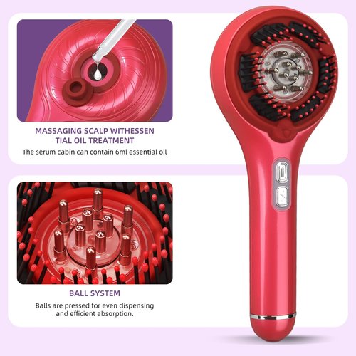 hair growth brush stimulator，hair oil massager scalp oil brush IPX5 proof Electric Scalp Massager，3 Massage Modes