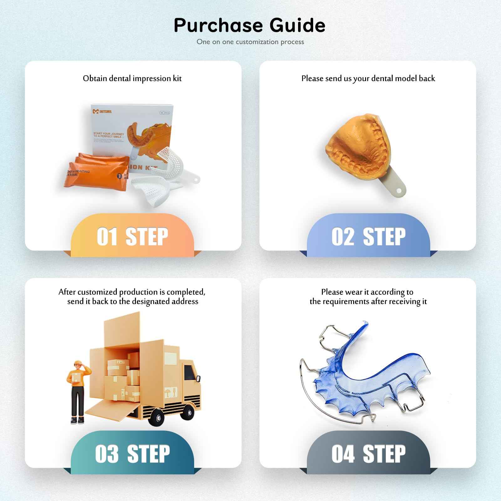 2 Hawley Retainers for Custom Teeth Retention – Comfortable & Durable Upper and Lower Retainers, Custom-Fit for Adults & Kids