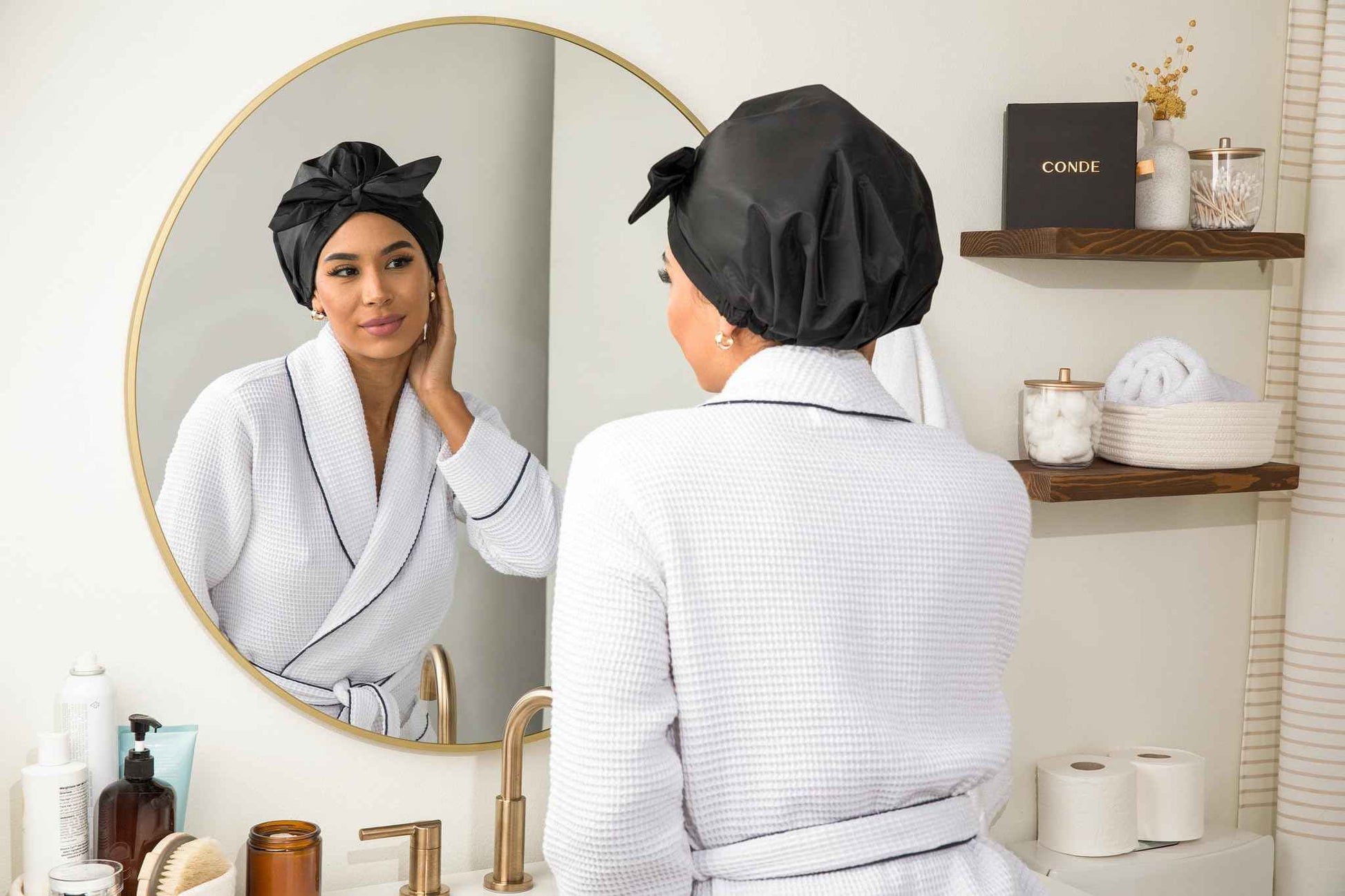 Glam Guard Shower Cap (Black)