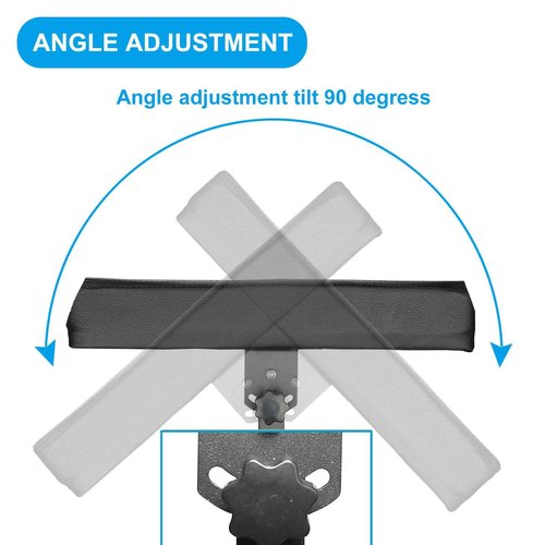 Tattoo Armrest Stand Heavy Duty Tattoo Arm Leg Rest Stand Height Adjustable and Tilt WIth Glove Rack Black Leather Pad for Tattoo Studio (Black)