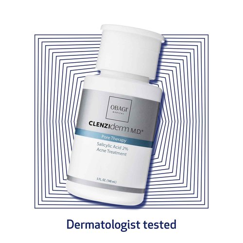 Obagi CLENZIderm M.D. Pore Therapy Exfoliating BHA Toner - Unclogs Pores with 2% Salicylic Acid Acne Treatment – Two Pack, 2 * 5 oz