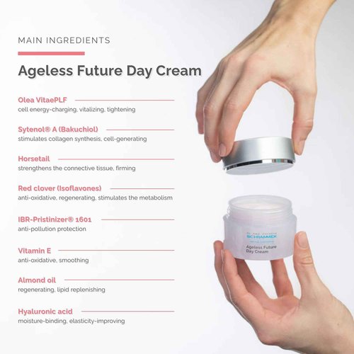Ageless Future Day Cream (1.7 fl oz) - Introductory Anti-Aging Day Care - Stimulates Collagen Synthesis - with Hyaluronic Acid & Vitamin E - Face Moisturizer - Face Cream - Skin Care - Dr. Schrammek