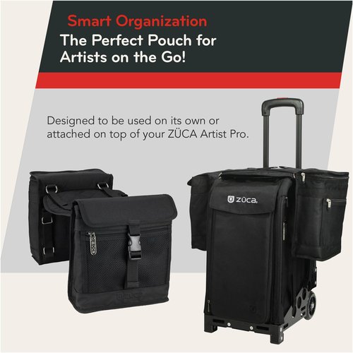ZUCA Beauty Caddy with Built-in Seat Cushion (Black)