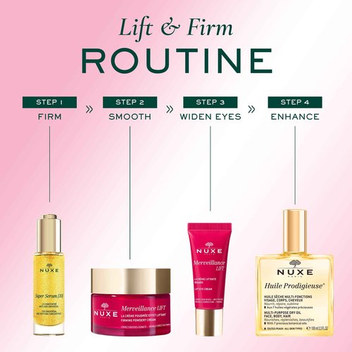 Nuxe Merveillance Lift Smoothing and Firming Vegan Powdery Cream With Natural Ingredients for Wrinkle Correction, 1.7 Fl Oz