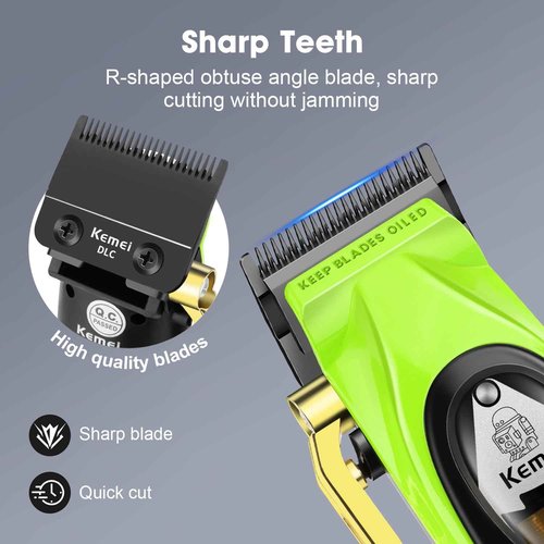 KEMEI Professional Hair Clipper for Men, Rechargeable Barber Clipper, Cordless Electric Hair Clipper and Trimmer, Haircut Clipper, Gift for Men
