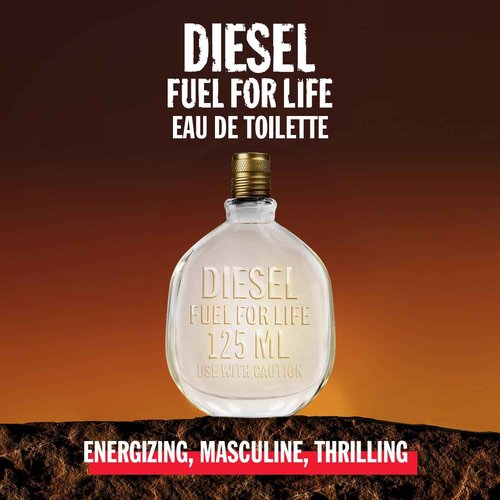 Diesel Fuel for Life Eau de Toilette Spray Perfume for Men, 4.2 Fl. Oz.