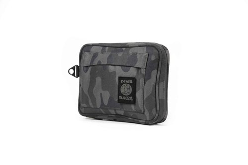 DIME BAGS Smell-proof Boss with Lock Padded Pouch with Activated Carbon Technology | 3-Digit Combo Lock | Low-Profile, Sleek Design (10 Inch, Camo)