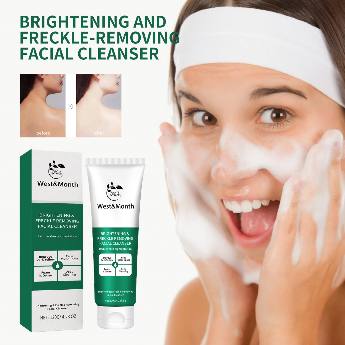 Brightening Facial Cleanser with Niacinamide - Deep Moisturizing Face Wash