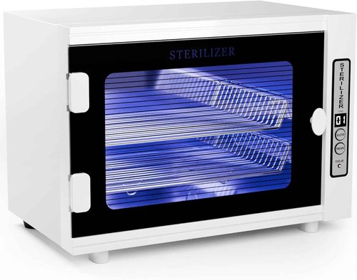 Nail Tool Cabinet, 12L Large Capacity Sanitizer Cleaning Supplies, Multi-Functional Nail Cleaner Box Manicure Tool Cleaning Cabinet Equipment Sanitizing for Beauty, Nail Salon Tool, Toy, Towel (WE)